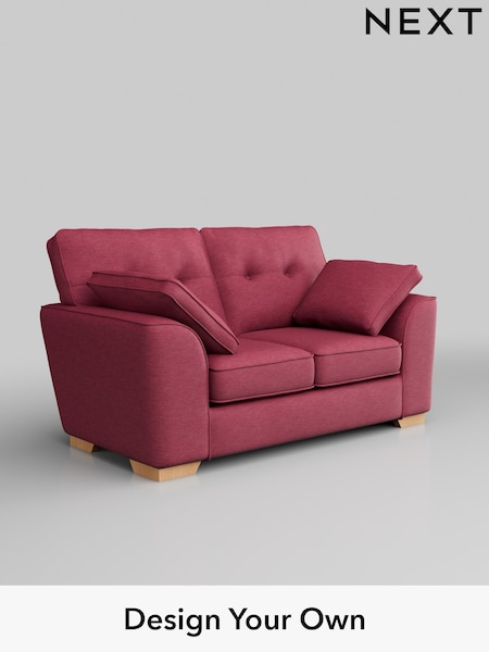 Fine Chenille Easy Clean/Mid Raspberry Pink Stamford Buttoned Back (AV0351) | £1,099
