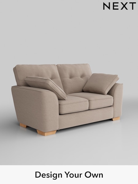 Fine Chenille Easy Clean/Mid Taupe Brown Stamford Buttoned Back (AV0354) | £1,099