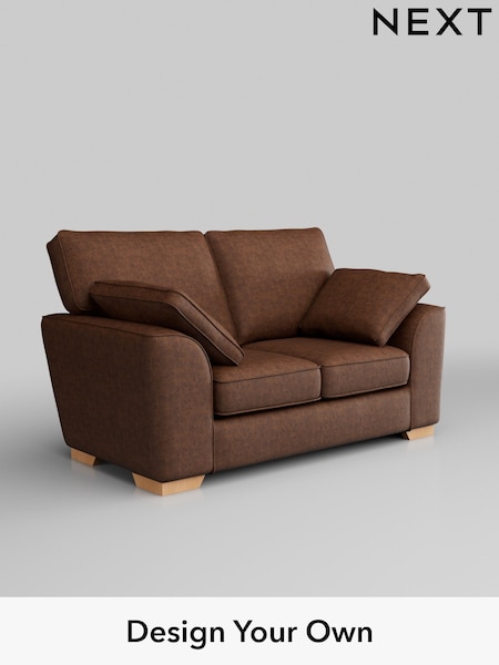 Monza Faux Leather Easy Clean/Chestnut Brown Stamford (AV0364) | £1,050