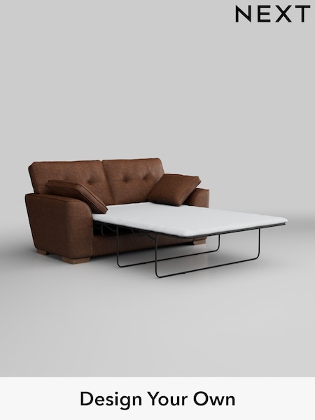 Monza Faux Leather Easy Clean/Chestnut Brown Stamford Buttoned Back (AV0365) | £1,399