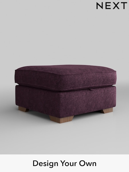 Plush Chenille/Dark Plum Purple Stamford Buttoned Back (AV0369) | £499
