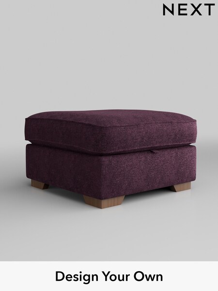 Plush Chenille/Dark Plum Purple Stamford Buttoned Back (AV0369) | £499
