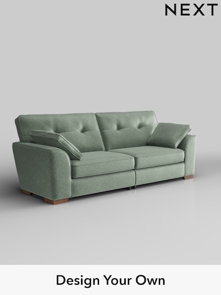 Plush Chenille/Mid Slate Teal Green Stamford Buttoned Back (AV0376) | £1,399
