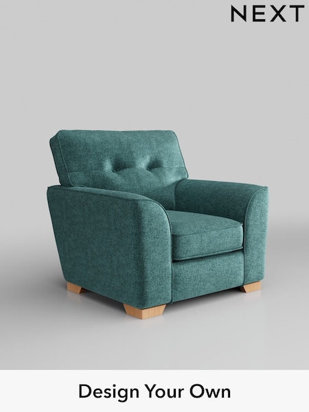 Plush Chenille/Dark Teal Green Stamford Buttoned Back (AV0379) | £799