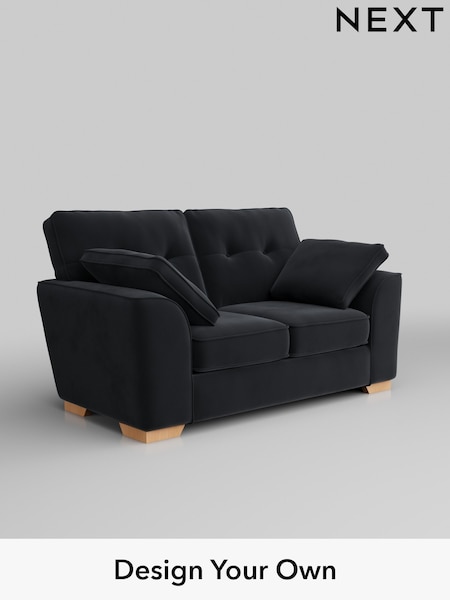 Plush Velvet Easy Clean/Charcoal Grey Stamford Buttoned Back (AV0406) | £1,099