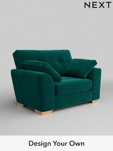 Plush Velvet Easy Clean/Juniper Green Stamford Buttoned Back (AV0407) | £899