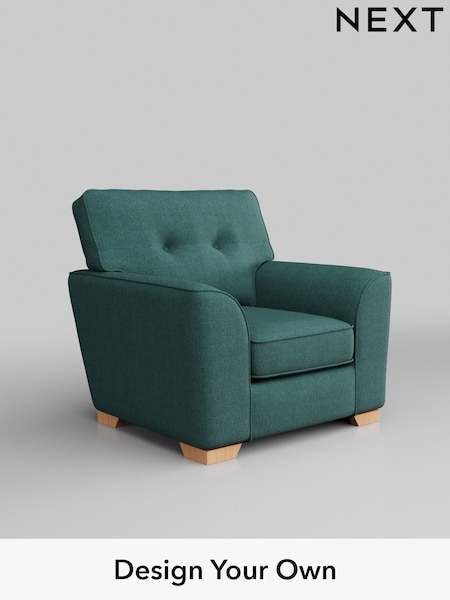 Tweedy Chenille/Dark Teal Green Stamford Buttoned Back (AV0423) | £699