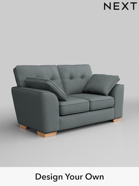 Tweedy Blend Easy Clean/Mid Slate Teal Green Stamford Buttoned Back (AV0427) | £975