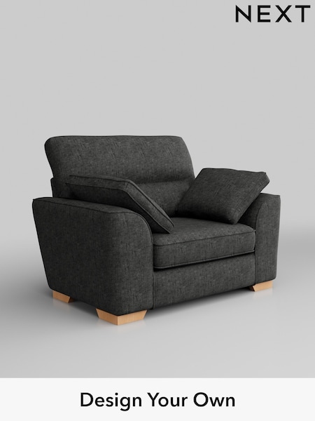 Boucle Weave Easy Clean/Charcoal Grey Stamford Highback (AV0439) | £799