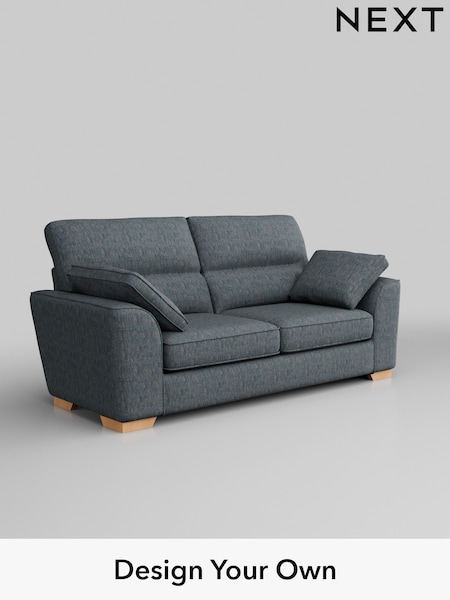 Boucle Weave Easy Clean/Dark Blue Stamford Highback (AV0441) | £1,175