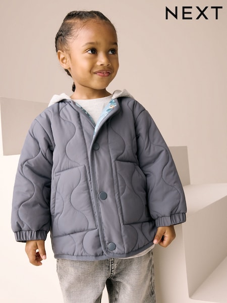 Grey Quilted Jacket (3mths-7yrs) (AV1003) | £20 - £24