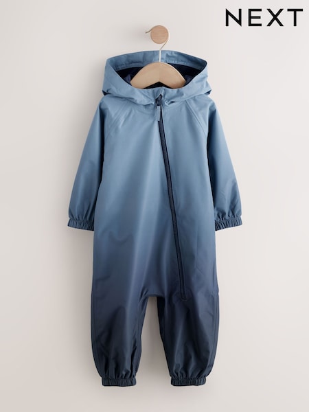 Blue Dip Dye Waterproof Fleece Lined Puddlesuit (3mths-7yrs) (AV1004) | £0