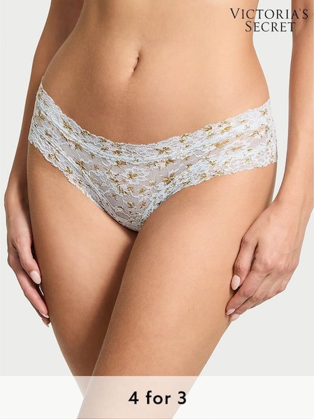 Victoria's Secret Palest Blue Floral Cheeky Knickers (AV1057) | £9