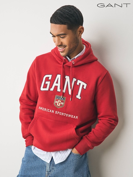 GANT Red Graphic Hoodie (AV1130) | £125