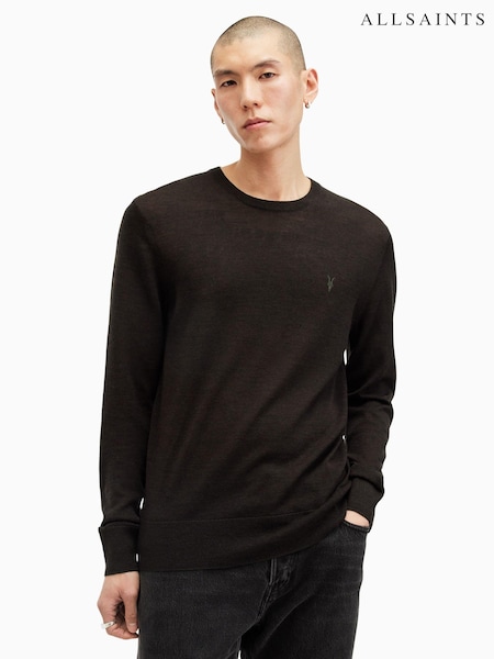 AllSaints Brown Mode Merino Crew Neck Jumper (AV1231) | £95