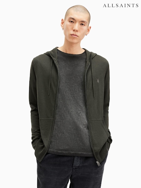 AllSaints Green Mode Merino Zip Hoodie (AV1259) | £99