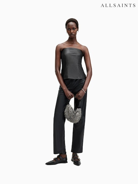 AllSaints Black Imago Bodice T-Shirt (AV1273) | £199