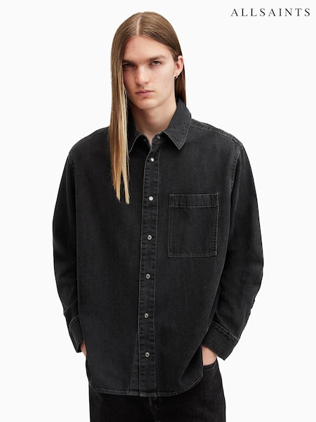 AllSaints Black Tolhurst Shirt (AV1361) | £119