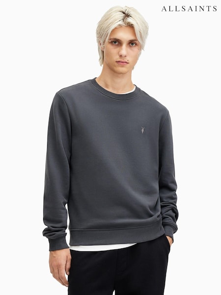 AllSaints Grey Raven Crew Neck Jumper (AV1370) | £89