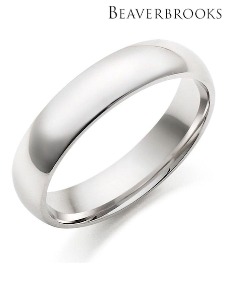 Beaverbrooks Mens White Gold 9ct Wedding Ring (AV1561) | £850