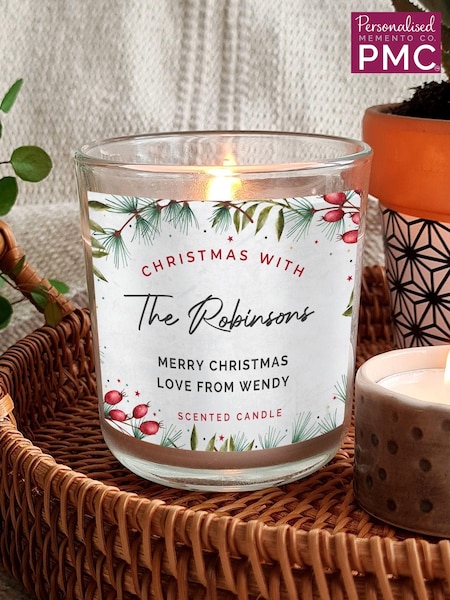 Personalised Christmas With... Scented Jar Candle by PMC (AV1721) | £14