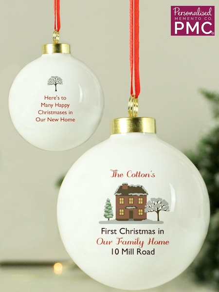 Personalised Cosy Christmas Bauble by PMC (AV1726) | £14