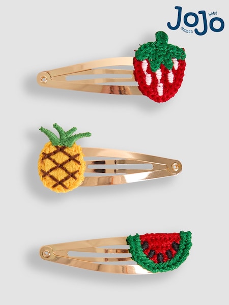 JoJo Maman Bébé Red 3-Pack Crochet Clips (AV1803) | £7.50