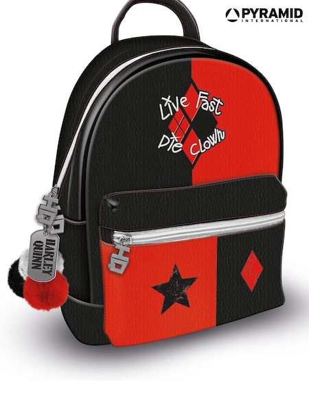 Pyramid International Multi Suicide Squad Harley Quinn Live Fast Die Clown Fashion Backpack (AV1899) | £60
