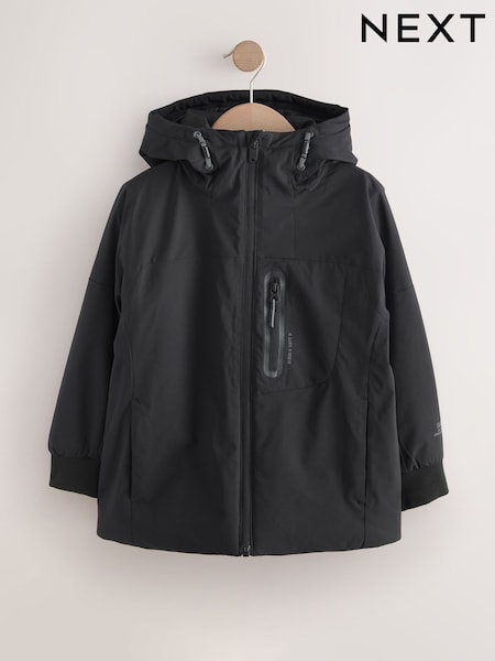 Black Midweight Shower Resistant Jacket (3-17yrs) (AV2067) | £28 - £41