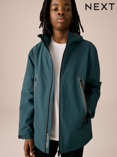 Green Waterproof Fleece Hooded Lined Jacket (3-17yrs) (AV2071) | £34 - £44