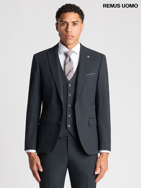 Remus Uomo Blue Tapered Fit Stretch Suit Jacket (AV2433) | £160