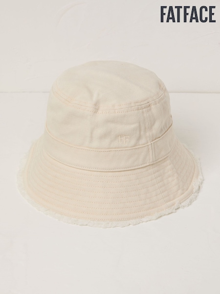 FatFace Ivory Brisbane Bucket 100% Cotton Hat (AV2580) | £22.50