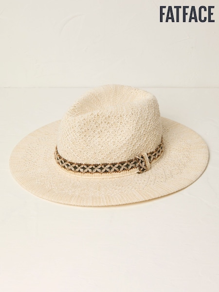 FatFace Ivory Sparkle Fedora Hat (AV2582) | £25