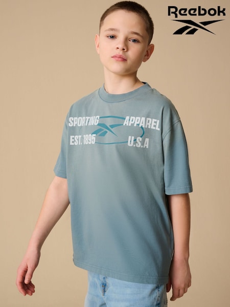 Reebok Boys Oversized 100% Cotton Graphic T-Shirt (AV2596) | £12 - £18