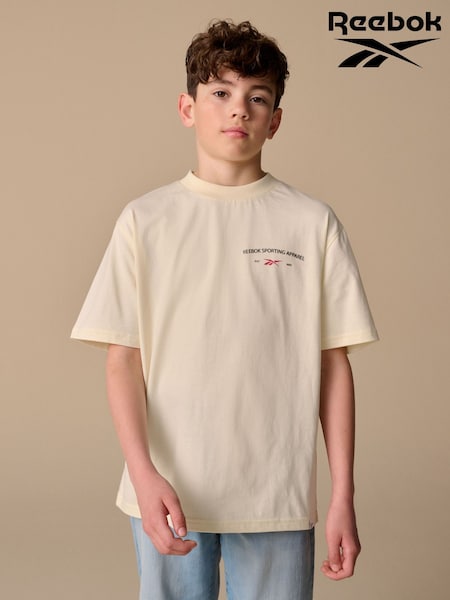 Reebok Boys Oversized 100% Cotton Graphic T-Shirt (AV2599) | £10 - £16