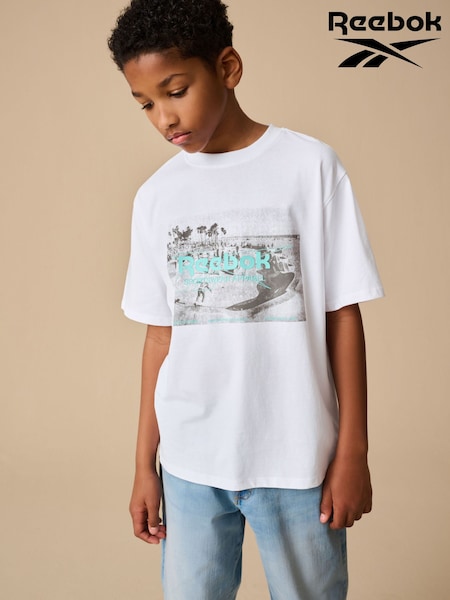 Reebok Boys Oversized 100% Cotton Graphic T-Shirt (AV2600) | £10 - £16
