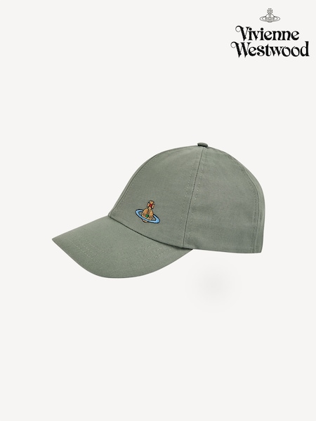 Vivienne Westwood Green Uni Colour Baseball Cap (AV2760) | £155