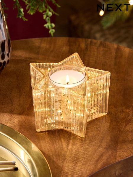 Gold Festive Spice Light Up Candle (AV2896) | £12
