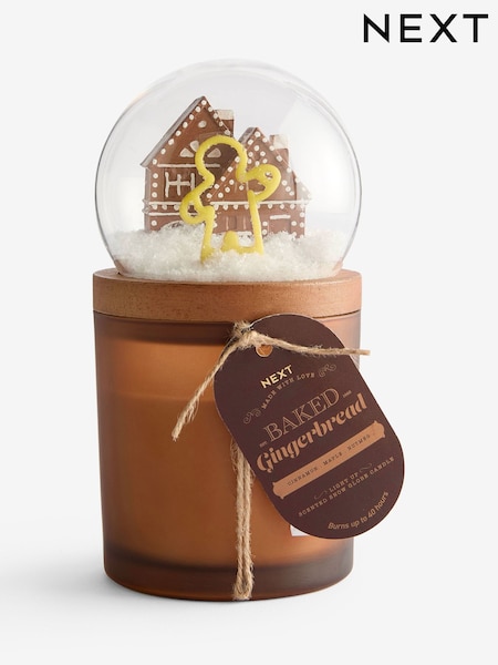 Snow Globe Gingerbread Light Up Candle (AV2927) | £20