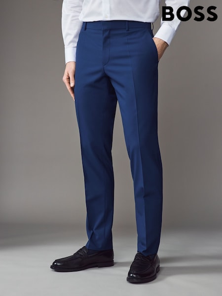 BOSS Blue Slim Fit Wool Trousers (AV3113) | £149