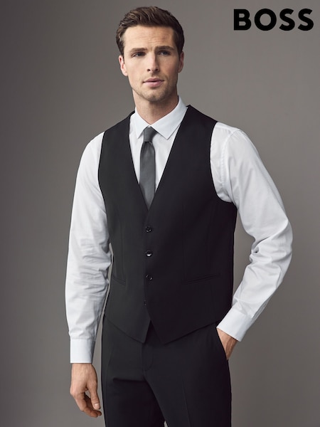 BOSS Black Slim-Fit Wool Waistcoat (AV3114) | £159