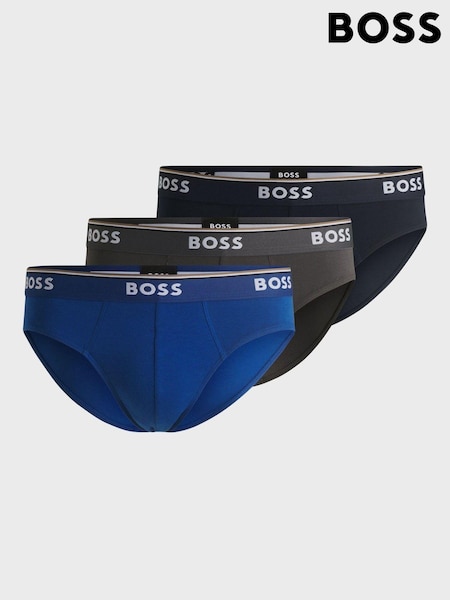 BOSS Blue Power Stretch Cotton 3 Pack Briefs (AV3120) | £42