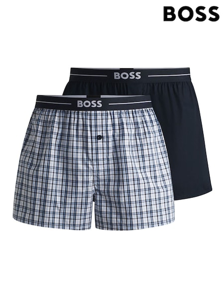 BOSS Blue 100% Cotton Lounge Jersey Shorts 2 Pack (AV3127) | £42