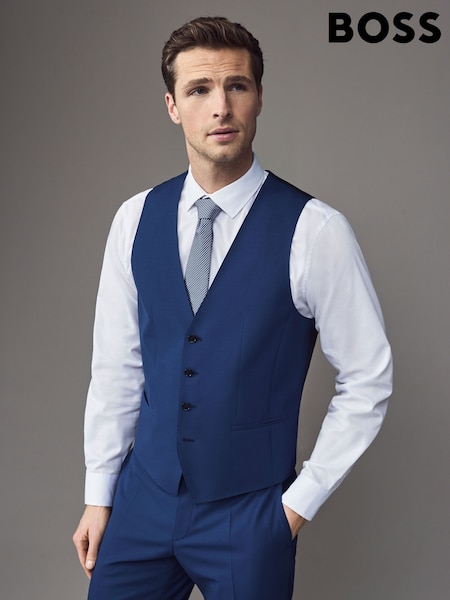 BOSS Blue Slim-Fit Wool Waistcoat (AV3445) | £159