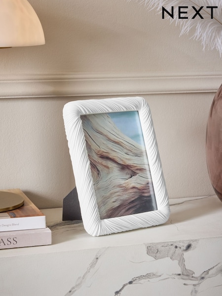 White Pleated Texture Photo Frame (AV3483) | £12 - £16