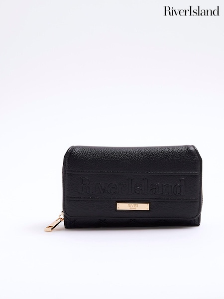 River Island Black Embossed Quilted Purse (AV3509) | £20