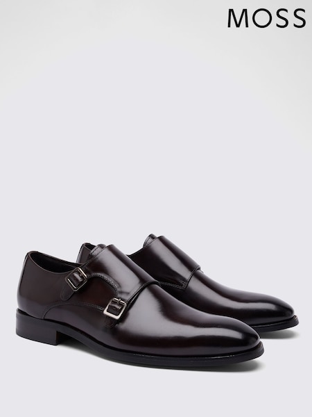 MOSS Brown John Monkton Double Monk Shoes (AV3529) | £139