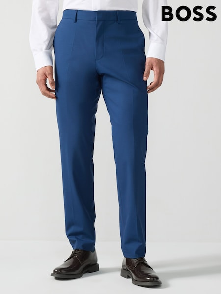 BOSS Blue Regular Fit Wool Trousers (AV3566) | £149
