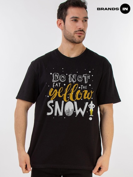 Brands In Black Men Elf Snow 100% Cotton T-Shirt (AV3702) | £25
