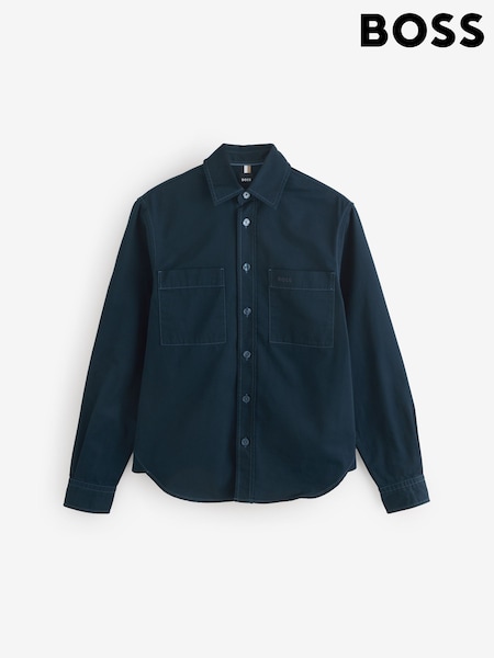 BOSS Blue Relaxed Fit Shirt In 100% Cotton Twill (AV3791) | £159